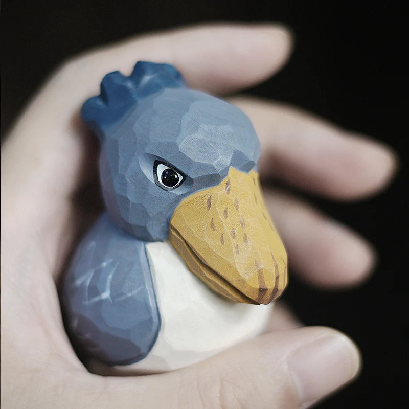 Wooden Carved Whale Head Stork Ornament