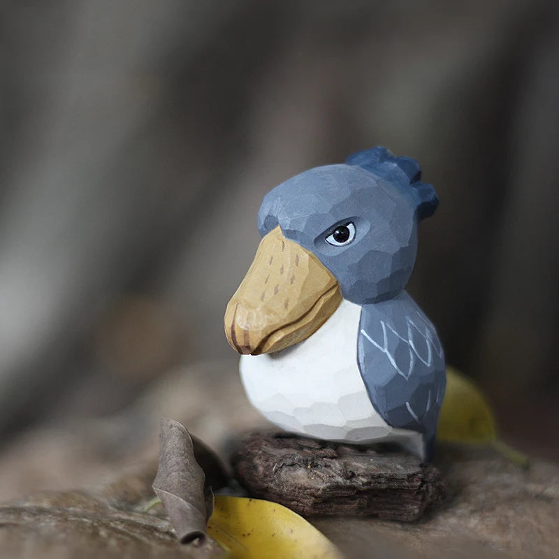 Wooden Carved Whale Head Stork Ornament